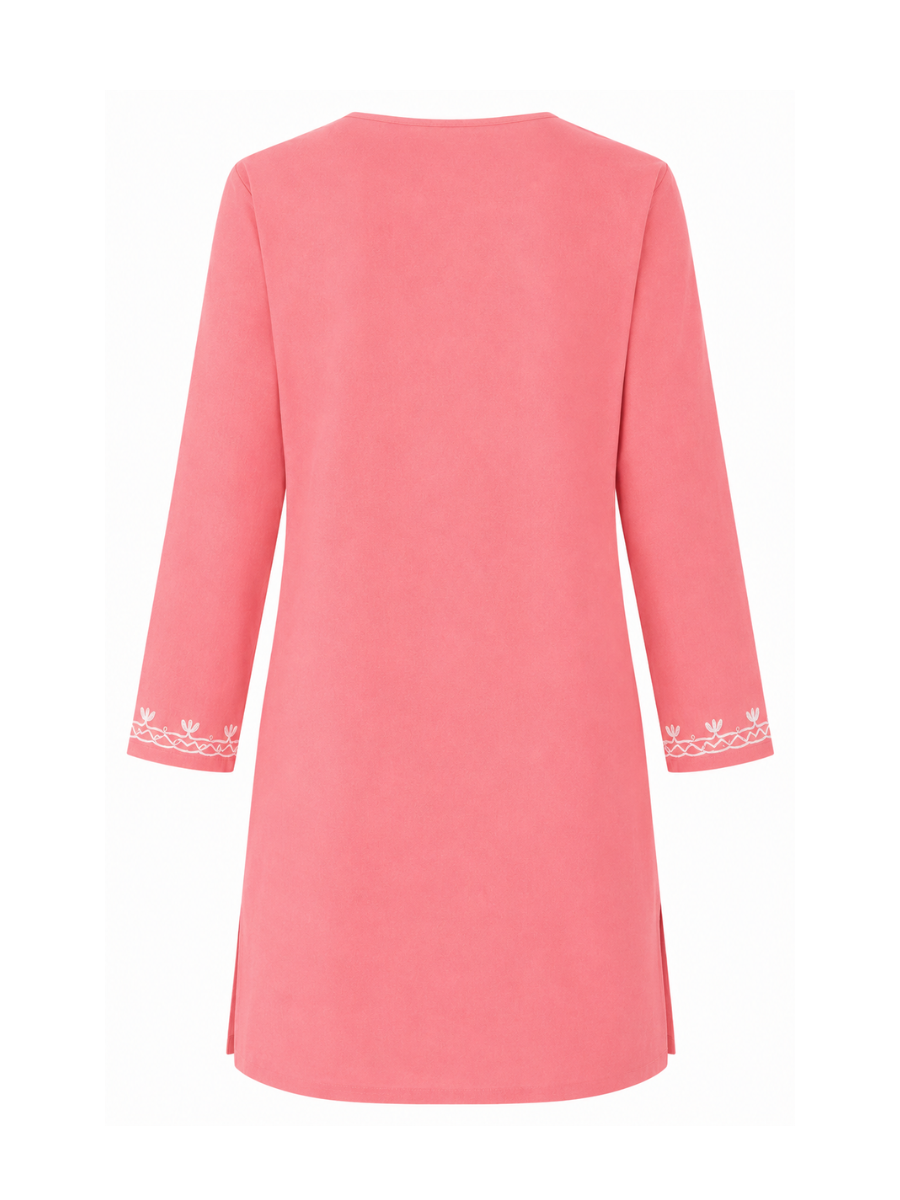 Noor : Aari embroidery summer kurti | Pink